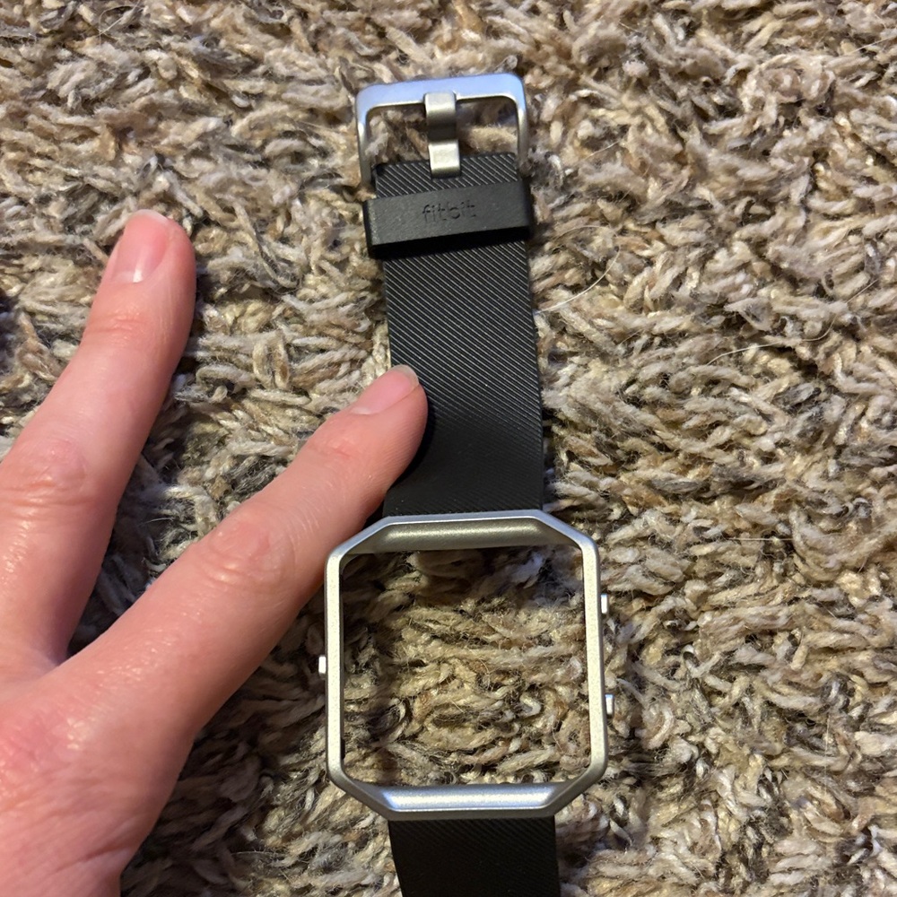 Fitbit Black Band with Silver Frame - Picture 2 of 2